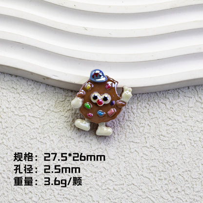 Plating Personified Food Resin Beads Glossy Mixed Colors 20pcs 9