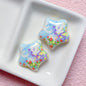 Star Shaped Acrylic Beads 25mm Fairy Tale Pattern Printed 10pcs 9