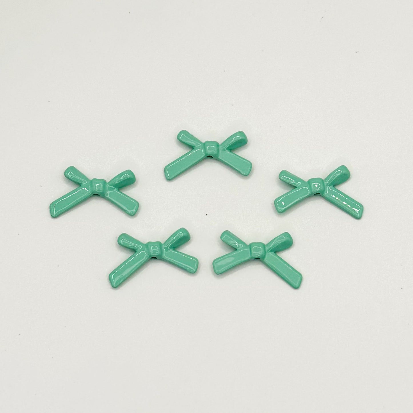 Bow Metal Beads 20mm Baking Painted Polished Alloy 50pcs 14