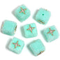Butterfly Pentagram Cube Rhinestone Beads 22mm Vibrant Metal Embellished 5pcs 24