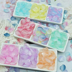Czech Glass Beads Scallop Shell 16-18mm Frosted Pastel Colors 25pcs 2