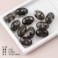 Marble Texture Oval Resin Beads 20mm Glossy Mixed Colors 20pcs 6