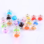 Acrylic Spacer Beads 14mm Glossy Transparent Dyed Core 100pcs 2