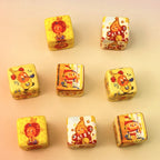 Lovely Twinkl Printed Square Acrylic Beads 14mm 10pcs