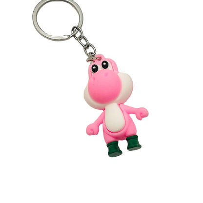 PVC Dinosaur Keychain Cartoon Soft Rubber Cute Toy Charm 5