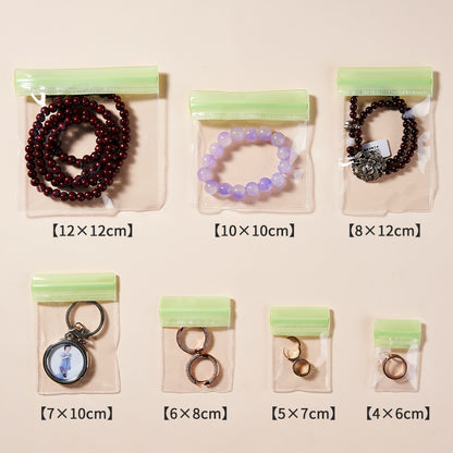 Colorful Transparent PVC Top Seal Zip Lock Bags 4x6 to 8x12cm 100pcs 7