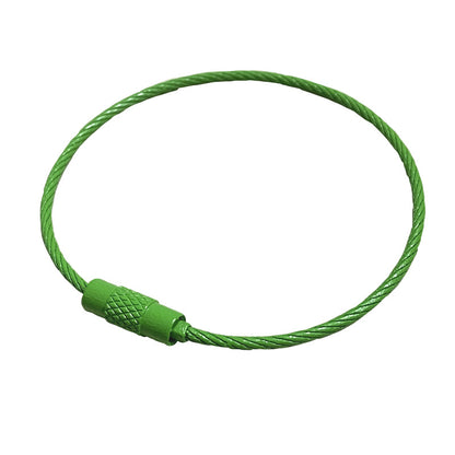 Spray Painted Steel Cable Keyrings Colorful Flexible Durable 20pcs 13