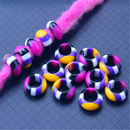 Plastic Round Spacer Beads 16mm Bright Color Combination 20pcs 3