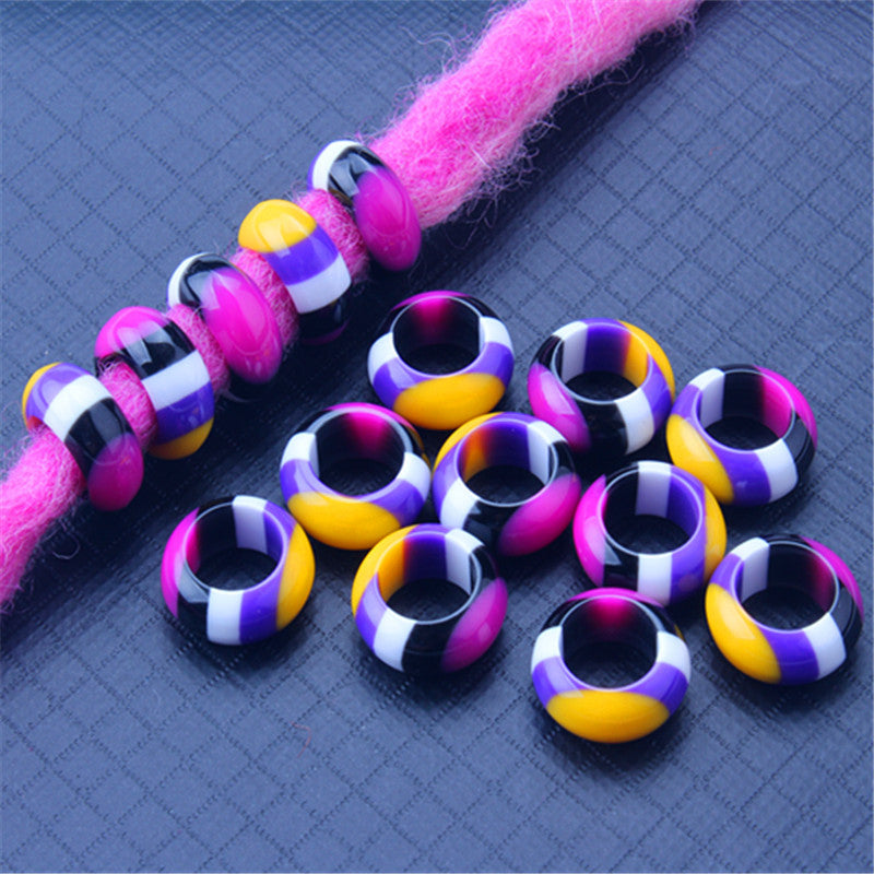 Plastic Round Spacer Beads 16mm Bright Color Combination 20pcs 3