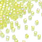 Transparent Square Glass Beads 8mm Iridescent Colors 50pcs 19