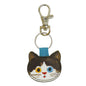 Kawaii Cat Keychain PU Leather Cute Animal Design 2pcs 8cm 11