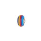 Glass Large Hole Spacer Beads 14mm Rainbow Candy Section Striped 20pcs 28