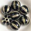 Shimmer Striped Acrylic Beads 16mm Colorful Glossy 100pcs 2