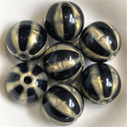 Shimmer Striped Acrylic Beads 16mm Colorful Glossy 100pcs 2