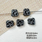 Rabbit and Bear Painted Metal Beads Glossy Finish Bulk 10pcs 23