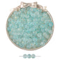 Transparent Frosted Glass Beads 8mm Delicate Gold Flecks 50pcs 16