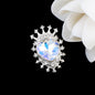 Heart Crown Rhinestone Beads Fancy Faceted Circle Badge 10pcs 14