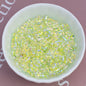 Acrylic Peanut Spacer Beads 4x6mm Transparent Plating Filled 50pcs 13
