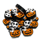 Silicone Focal Beads Halloween Pumpkin Skull Holding Mini Pumpkin 20pcs 4