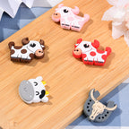 Silicone Focal Beads Highland Cow Colorful Cartoon Heads 20pcs 4