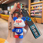 Cartoon Bear Couple PVC Keychain Colorful Urban Style 8