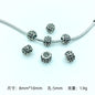 Hollow Spherical Metal Beads Large Hole Intricate Floral Cut-Out 100pcs 16