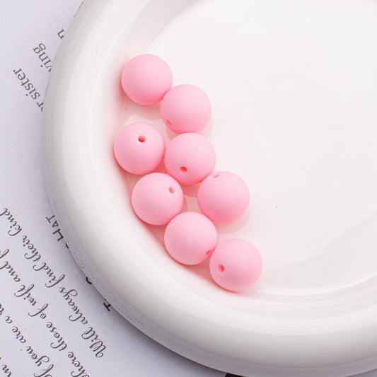 Rubberized Round Acrylic Beads 16mm Solid Color 20pcs 2