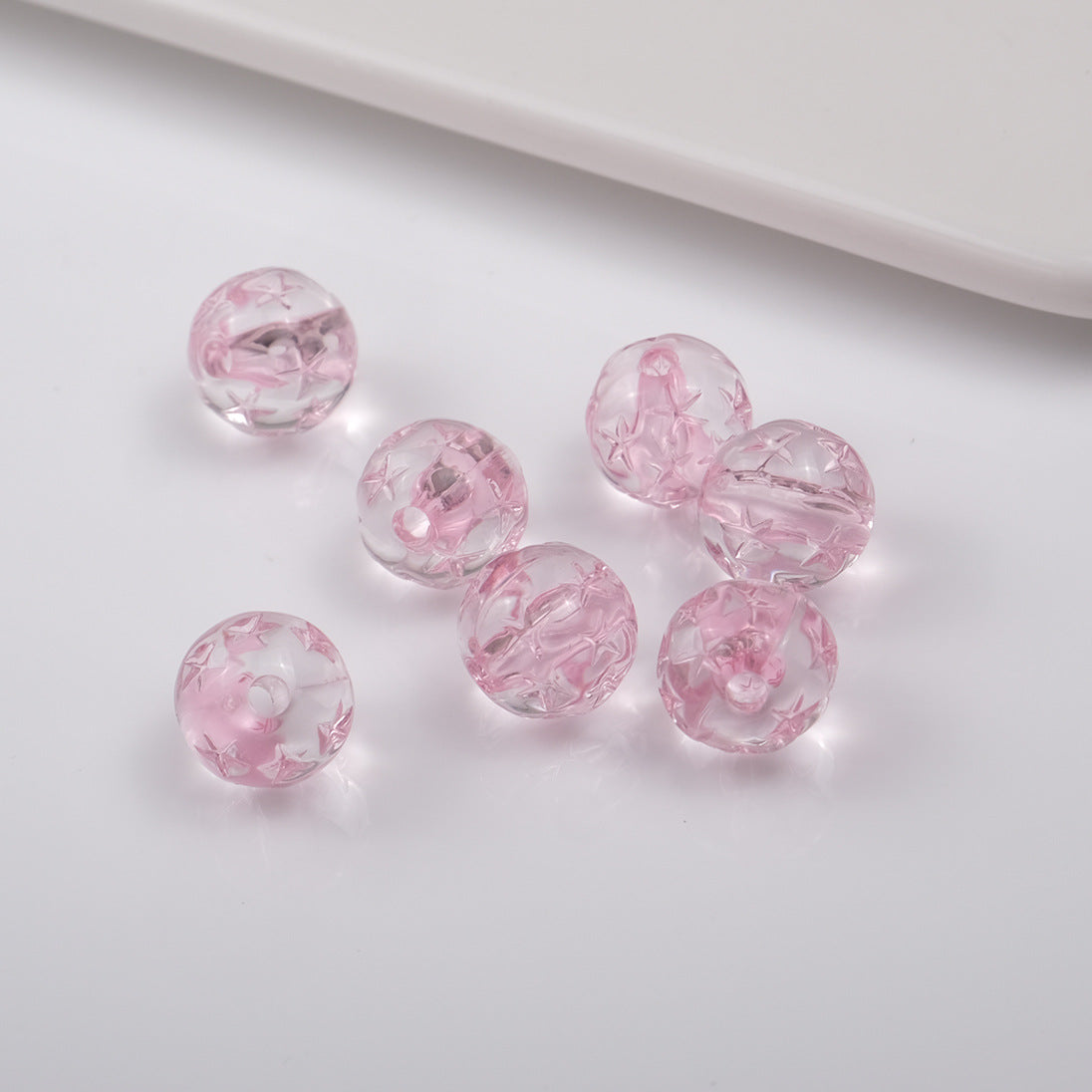 Transparent Star Core Acrylic Beads 9.8mm Colorful Mixed 200pcs 5