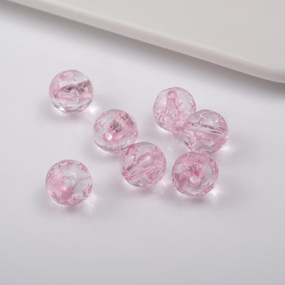 Transparent Star Core Acrylic Beads 9.8mm Colorful Mixed 200pcs 5