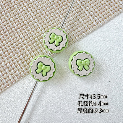 Bell and Bow Metal Beads 13mm Baking Painted Colorful 10pcs 13