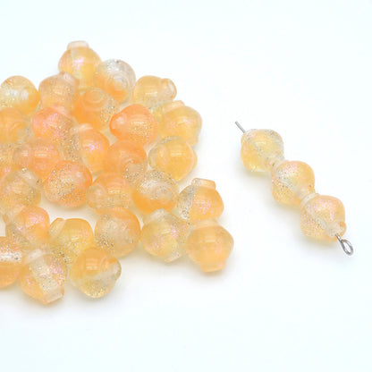 Glitter Powder Lantern Resin Beads 10mm Shimmering Colors 20pcs 10