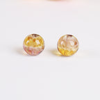 Lampwork Glass Beads Round 12mm Double Color Luminous Foil 5pcs 4