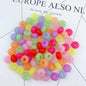 Acrylic Flat Round Spacer Beads 14mm Large Hole Dual Color Crackle 60pcs 8