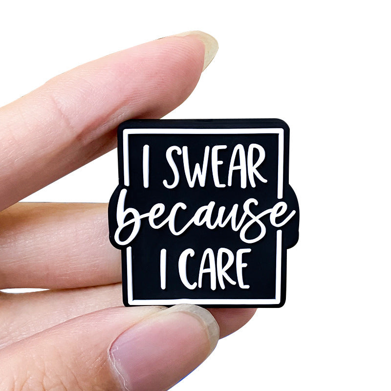 Silicone Focal Beads Swear Phrase Raised Lettering 20pcs 4