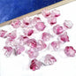 Wind Chime Flower Glass Beads 12mm Transparent Pink 50pcs 39