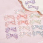 Transparent Bow Acrylic Beads 5x36mm Pastel Glossy 10pcs 4