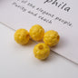 Colored Yarn Ball Acrylic Beads 12mm Large Hole 100pcs 8