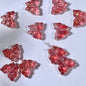 Phoenix Tail Butterfly Glass Beads 12x15mm Translucent Mixed Colors 50pcs 11