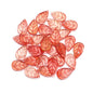 Czech Glass Beads Leaf 17mm Frosted Mixed Colors Gold Accents 30pcs 11
