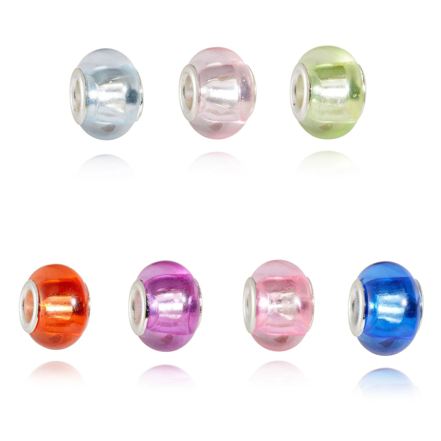 Acrylic Spacer Beads 9*14mm Gradient Color Crackle 100pcs 2