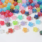 Plating AB Colored Floret Resin Beads 7mm Transparent 100pcs 4