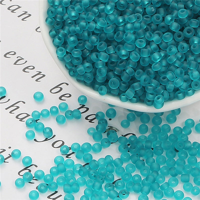 Frosted Transparent Seed Glass Beads 3mm Mixed Colors 1400pcs 16