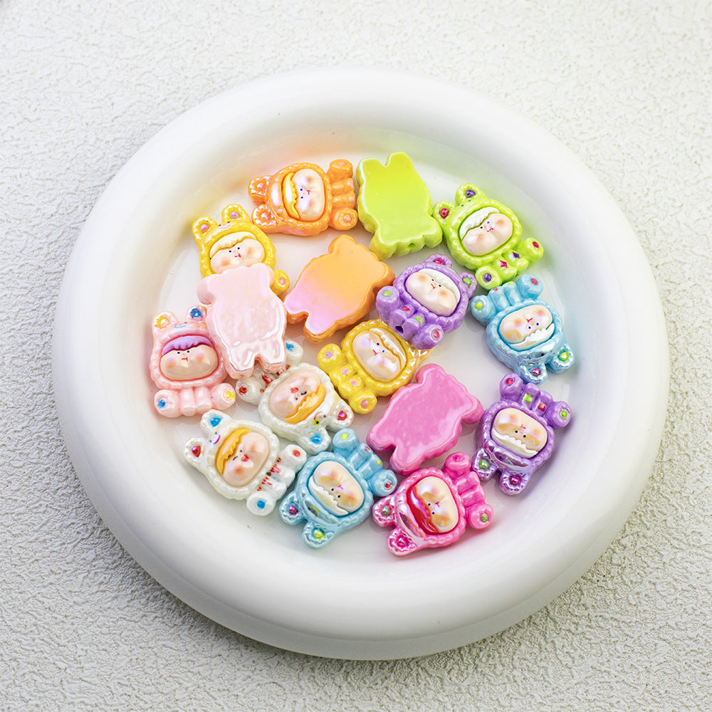 Plating Pop Mart Lilith Resin Beads Glossy Animal Hoodie 10pcs 3