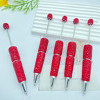 Beadable Pen Full Rhinestone Solid Color Ballpoint 7