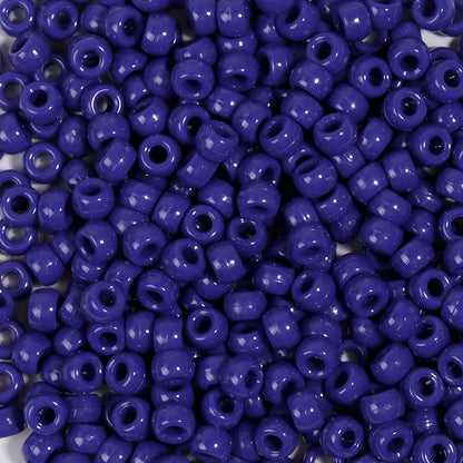 Multicolor Pony Beads Acrylic 9mm Smooth Finish 100pcs 30