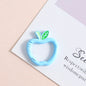 Zinc Alloy Apple Shape Trigger Spring Key Rings 3cm 6pcs 9