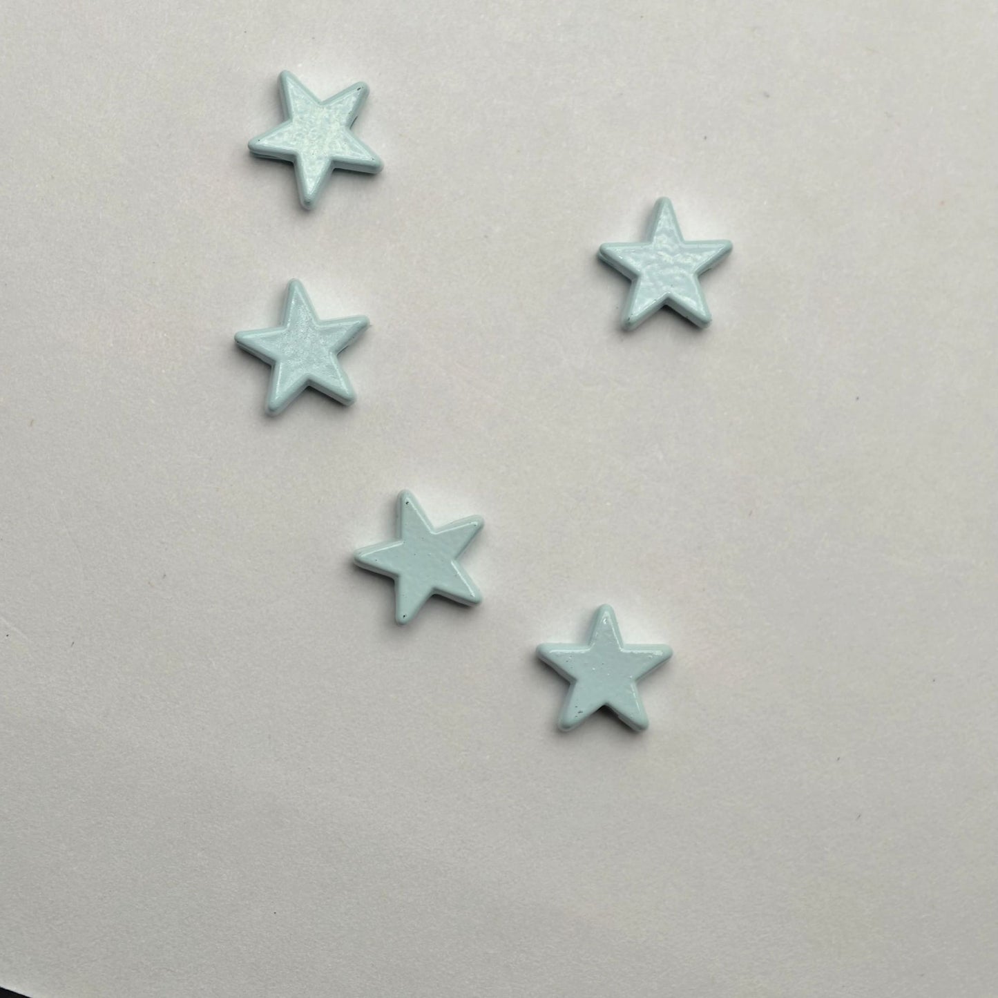 Star Metal Beads 10mm Smooth Painted Pastel Colors 20pcs 9