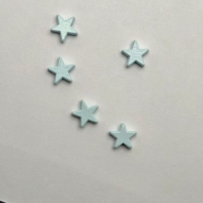 Star Metal Beads 10mm Smooth Painted Pastel Colors 20pcs 9