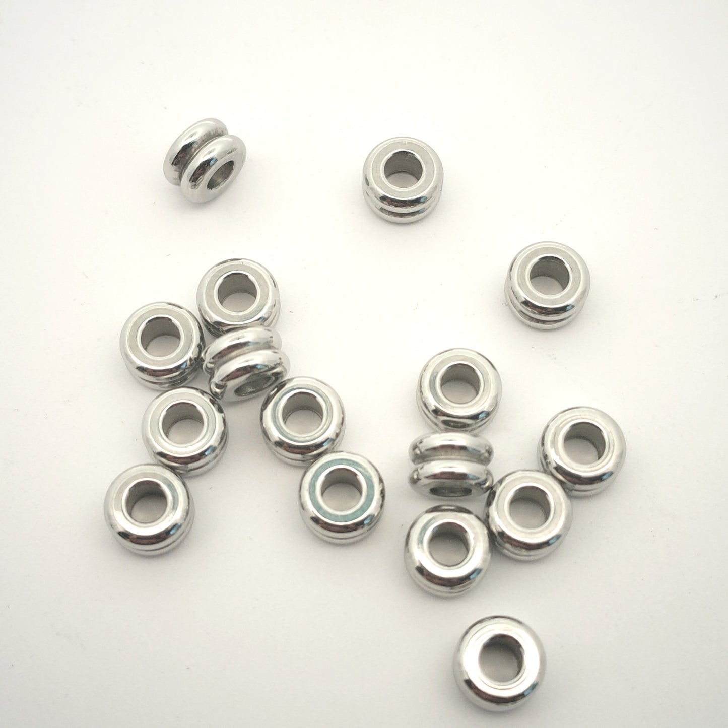 Stainless Steel Double Arc Spacer Beads 5-7mm 100pcs 6