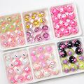 Hand Painted Cat Claw Strawberry Series Acrylic Beads 16mm 10pcs